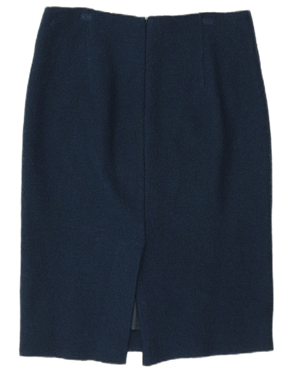 Falda lápiz para mujer Jigsaw UK 12 Medium W32 Lana azul marino
