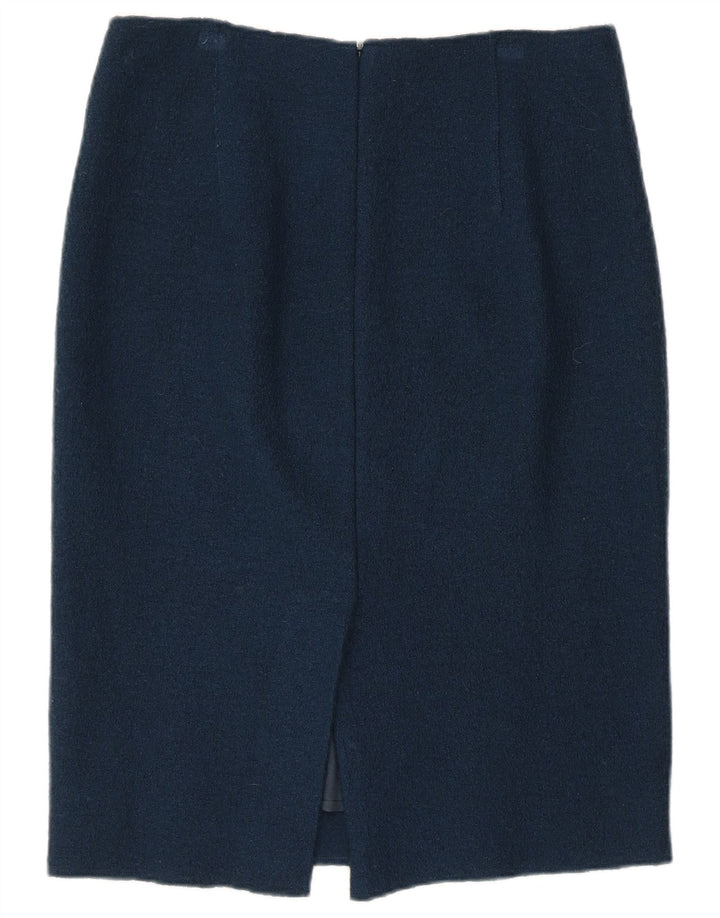 Falda lápiz para mujer Jigsaw UK 12 Medium W32 Lana azul marino