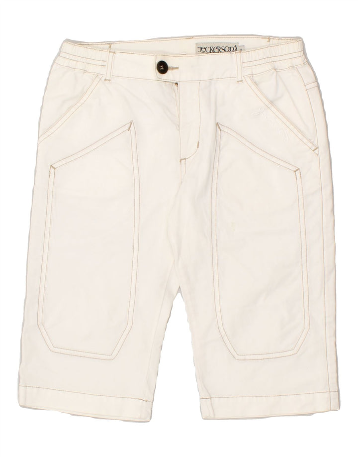 JECKERSON Boys Bermuda Shorts 7-8 Years W24 Off White Cotton | Vintage Jeckerson | Thrift | Second-Hand Jeckerson | Used Clothing | Messina Hembry 