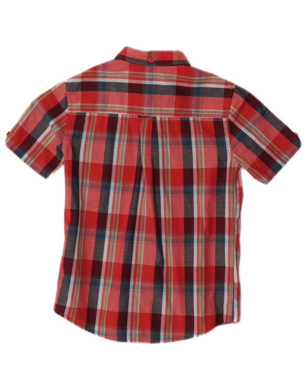 BEN SHERMAN Camisa Manga Corta Niño 8-9 Años Cuadros Rojo Algodón