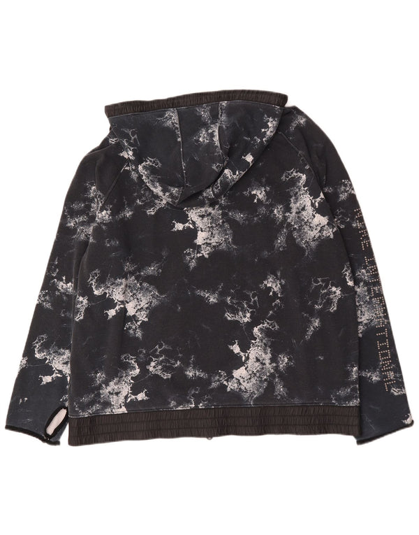 Nike Sudadera con capucha y cremallera para hombre, talla 2XL, algodón teñido anudado negro