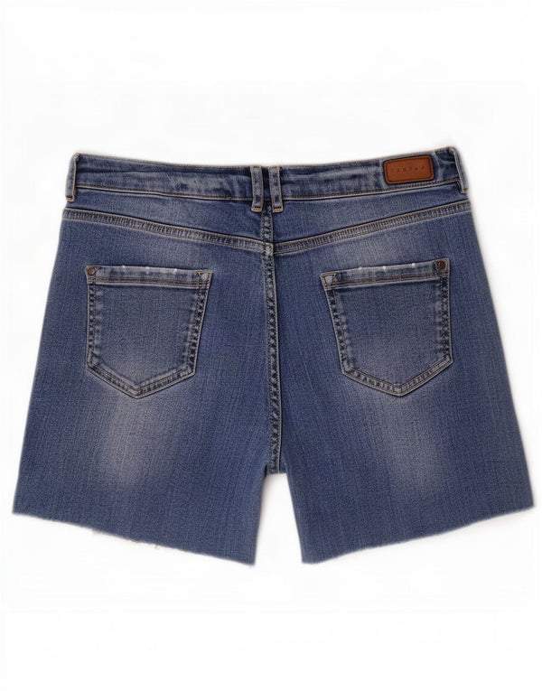 Jigsaw Mujer Boyfriend Slim Denim Shorts Medium W30 Algodón Azul