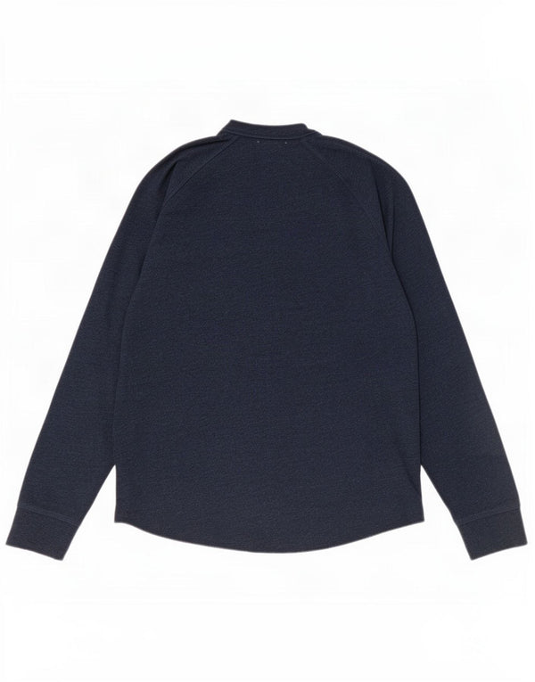 Gap - Camiseta de manga larga para hombre, talla grande, algodón azul marino