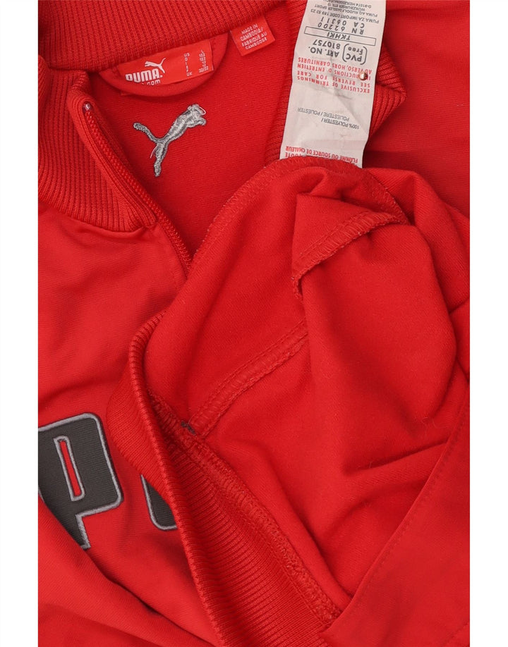 Puma Chaqueta de chándal gráfica para niños 11-12 años Poliéster rojo