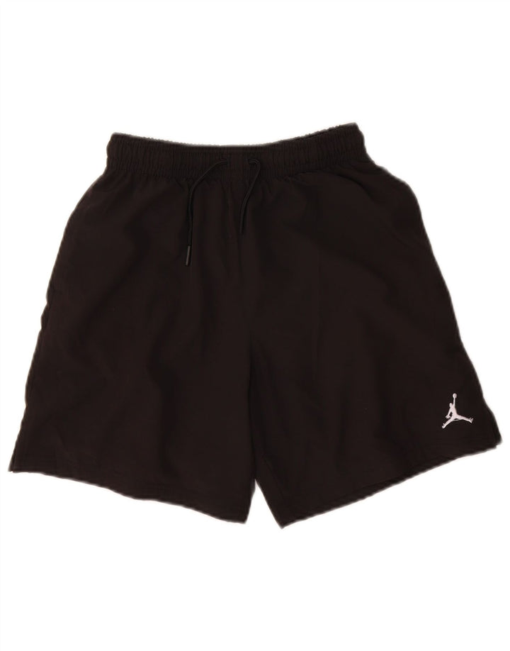 Jordan - Pantalones cortos deportivos para niños de 10 a 11 años, talla mediana, color negro