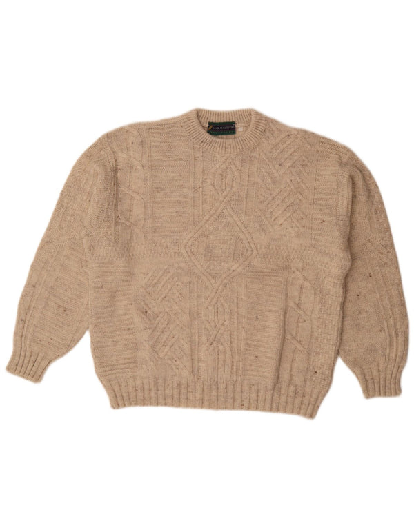 Luca D'altieri Jersey holgado con cuello redondo para hombre IT 50 Medium Beige