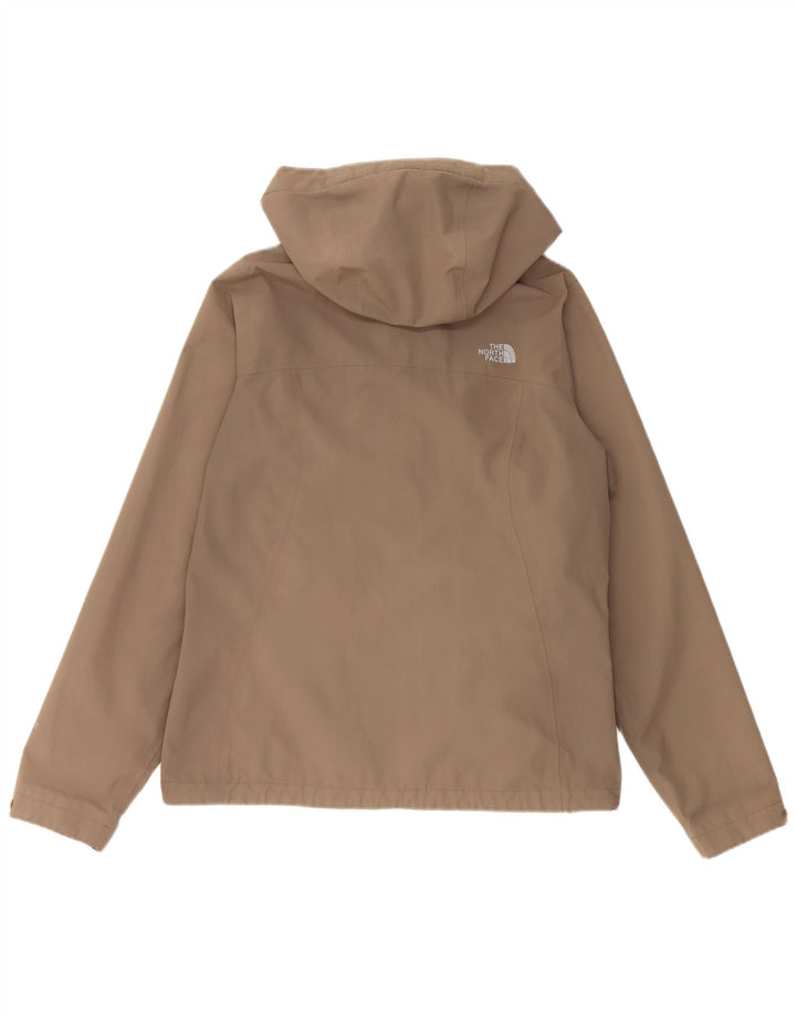 The North Face Chaqueta impermeable con capucha Hyvent para mujer, talla 40, color beige medio