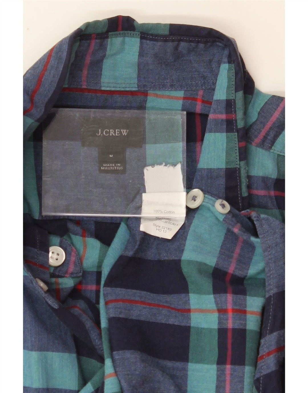 J. CREW Mens Shirt Medium Blue Check Cotton Vintage J. Crew and Second-Hand J. Crew from Messina Hembry 