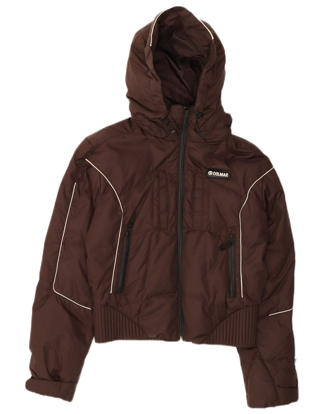 Chaqueta Acolchada Mujer Colmar Con Capucha IT 42 Poliamida Marrón Medio