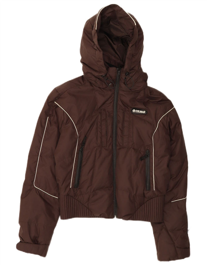 Chaqueta Acolchada Mujer Colmar Con Capucha IT 42 Poliamida Marrón Medio