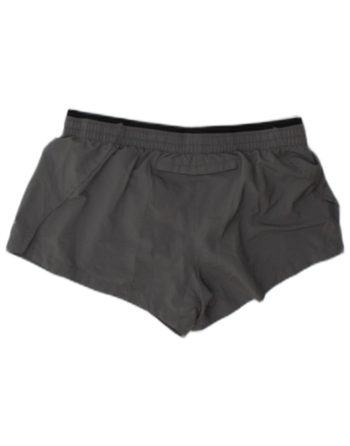 Nike - Pantalones cortos deportivos Dri Fit para mujer, talla 10, poliéster gris pequeño