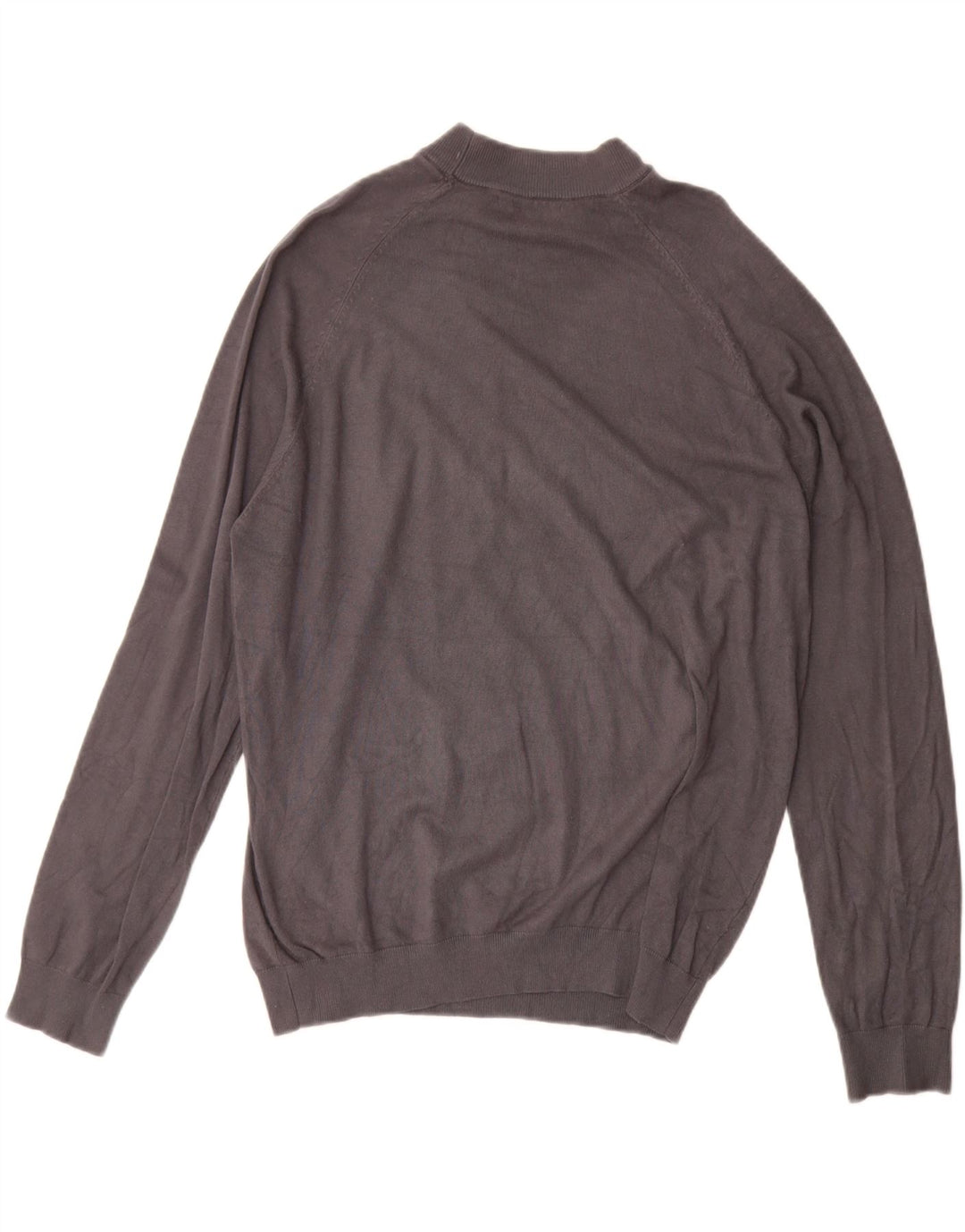 Zara Hombre Jersey Cuello Redondo Viscosa Gris Medio