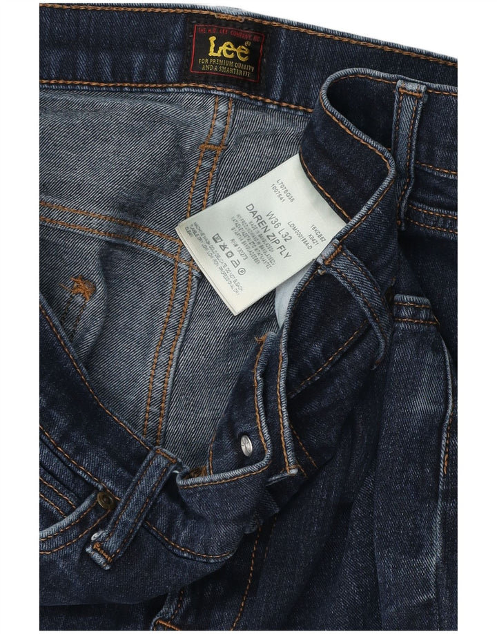 LEE Mens Daren Zip Fly Jeans Rectos W36 L32 Algodón Azul
