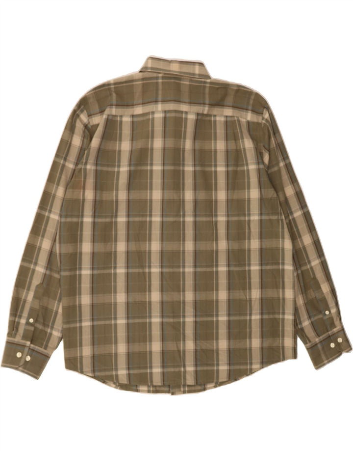 DOCKERS Mens Shirt Size 17 1/2 XL Green Check Cotton Vintage Dockers and Second-Hand Dockers from Messina Hembry 