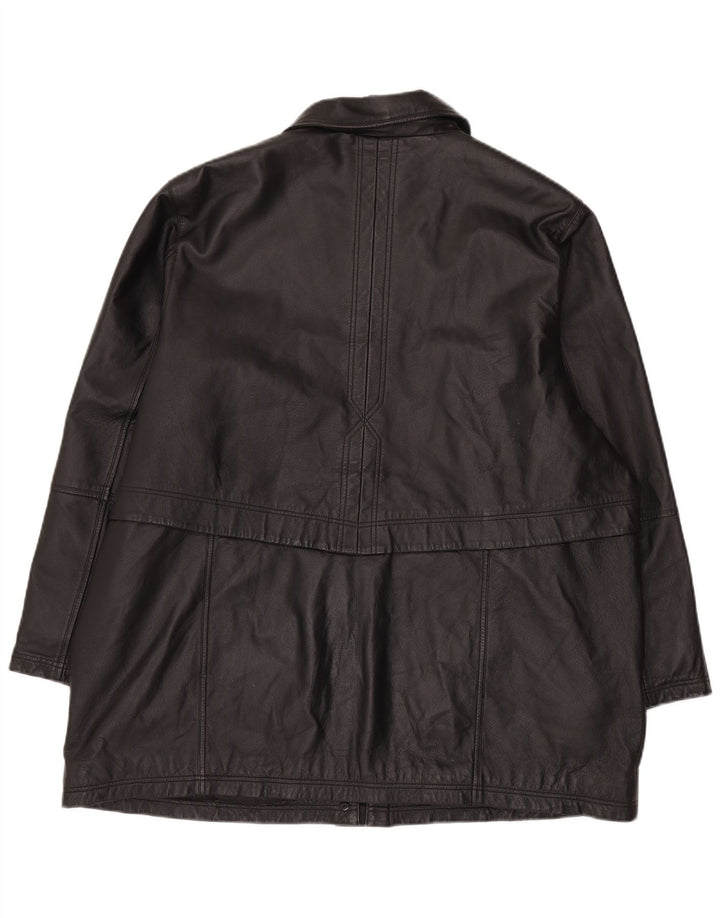 Canda Chaqueta de cuero para hombre IT 52 XL Cuero negro
