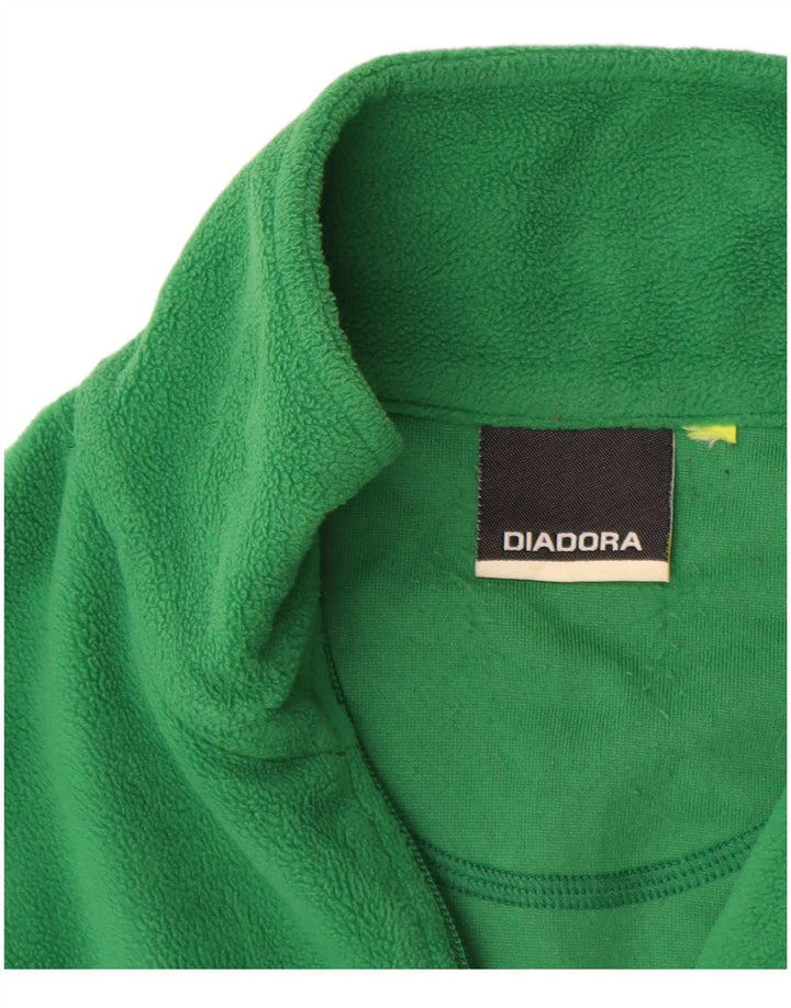 Diadora Jersey Polar Con Cremallera Y Cuello Poliéster Verde Medio Hombre