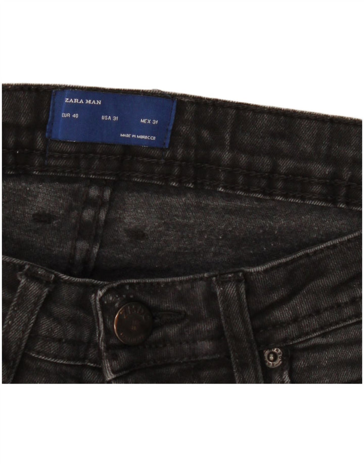 Zara Vaqueros Slim para Hombre EU 40 Medium W31 L30 Negro