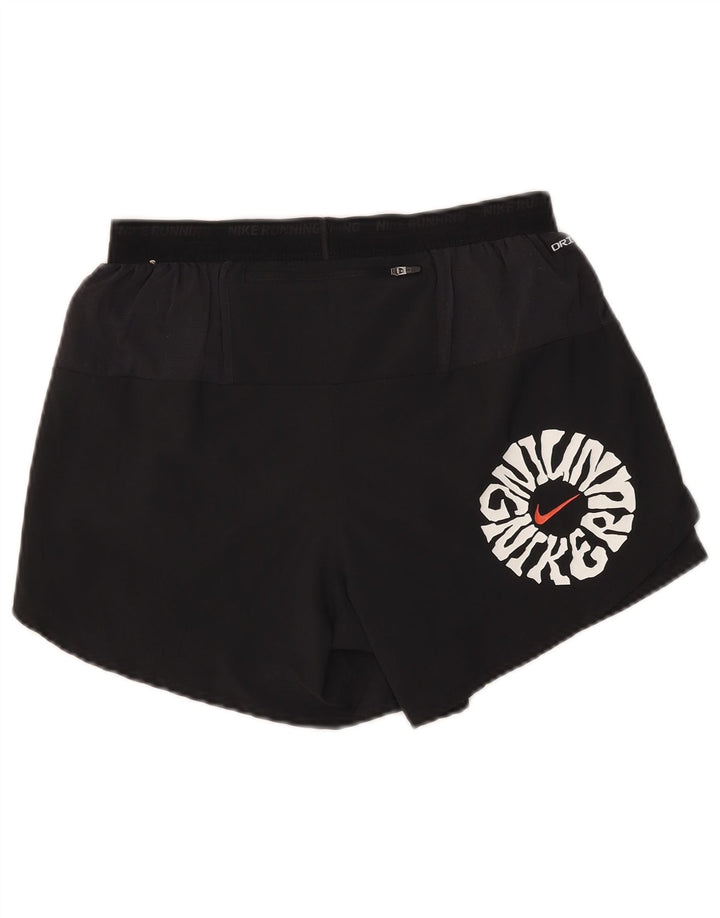 Nike Dri Fit Graphic - Pantalones cortos deportivos para mujer, talla M, poliéster negro