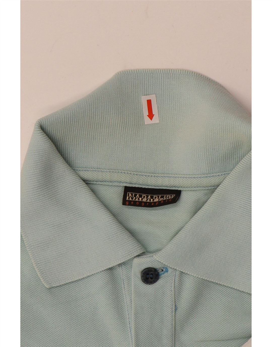 NAPAPIJRI Polo Geographic para hombre Small Blue Colourblock Cotton