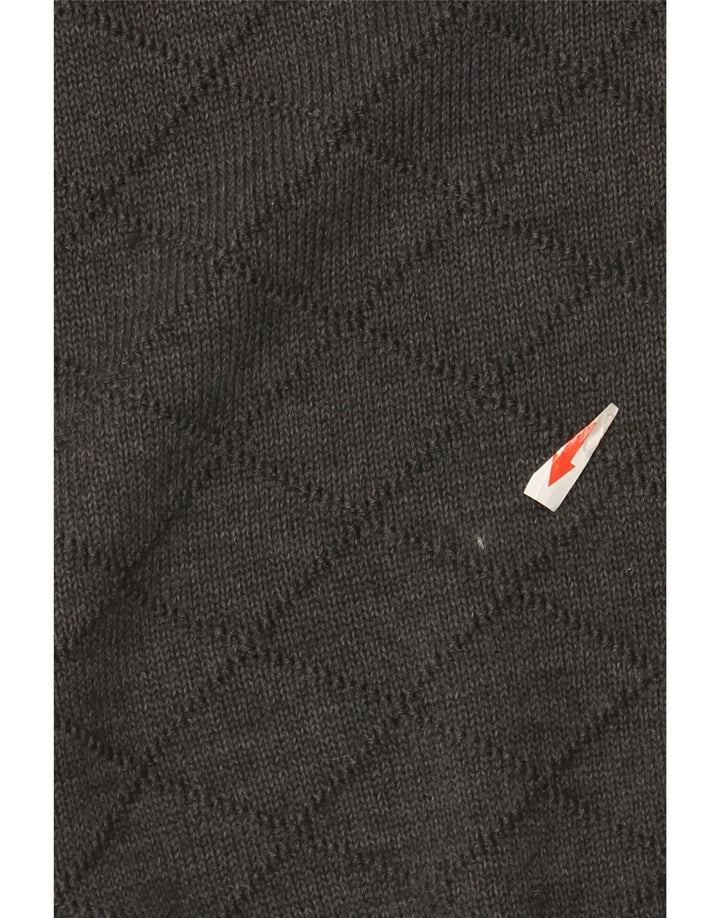 Vintage mujer Cardigan suéter EU 46 XL gris comprobar poliacrílico