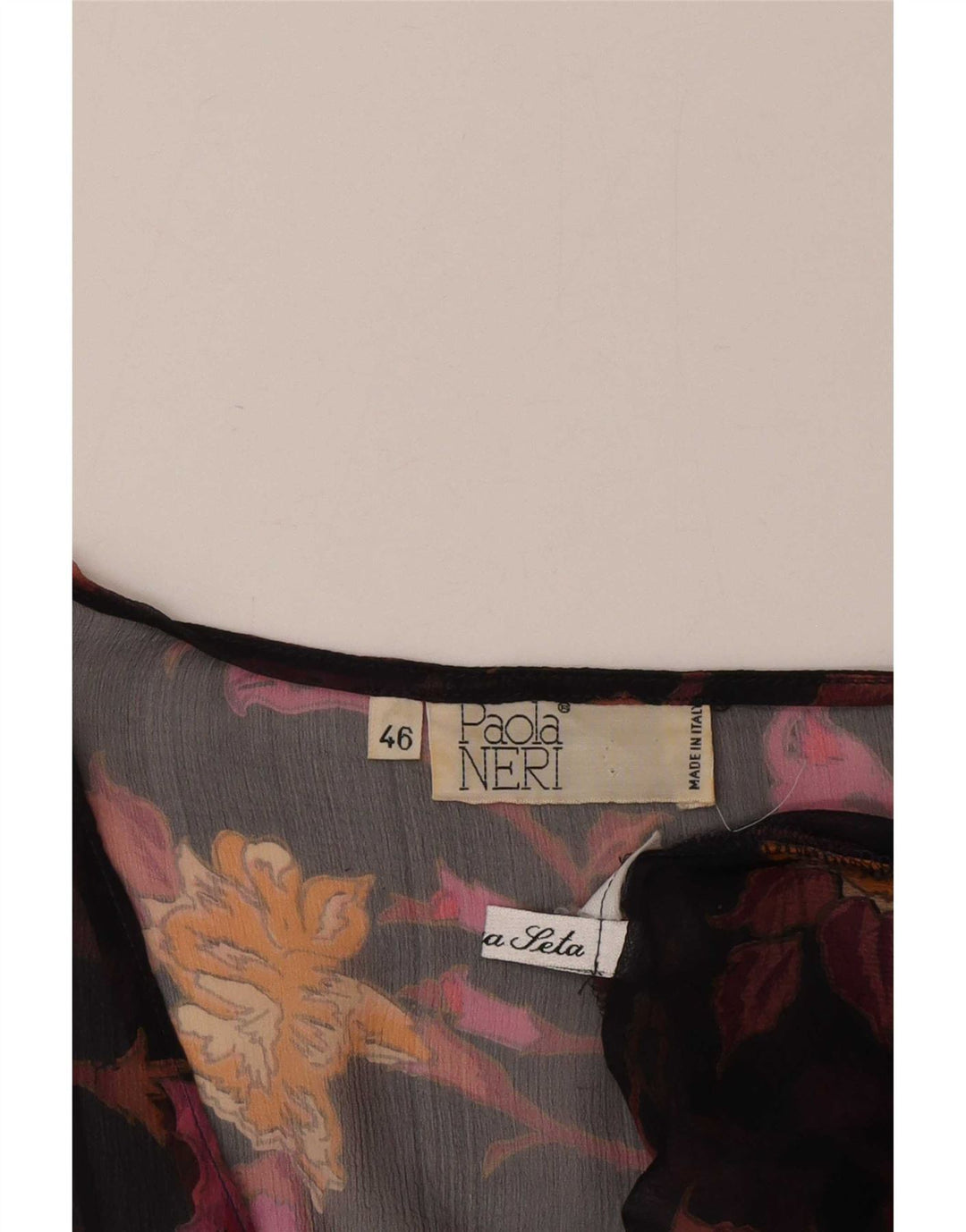 Paola Neri Blusa de manga corta para mujer IT 46 Large Multicolor