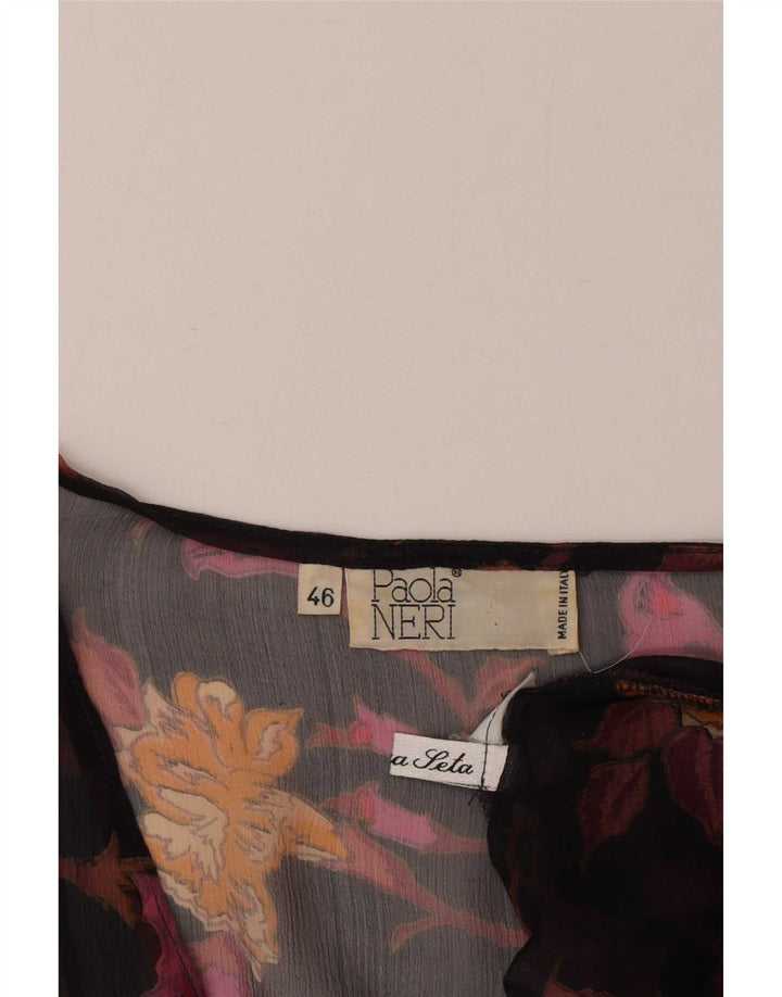 Paola Neri Blusa de manga corta para mujer IT 46 Large Multicolor