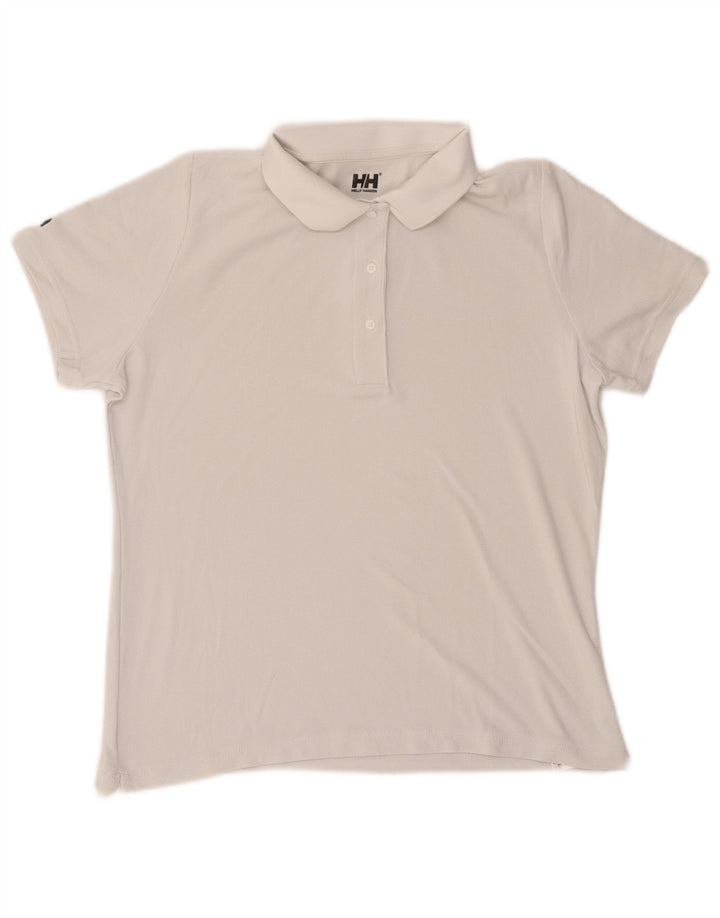 Helly Hansen Polo Regular para Mujer UK 44 Mediano Poliamida Blanca