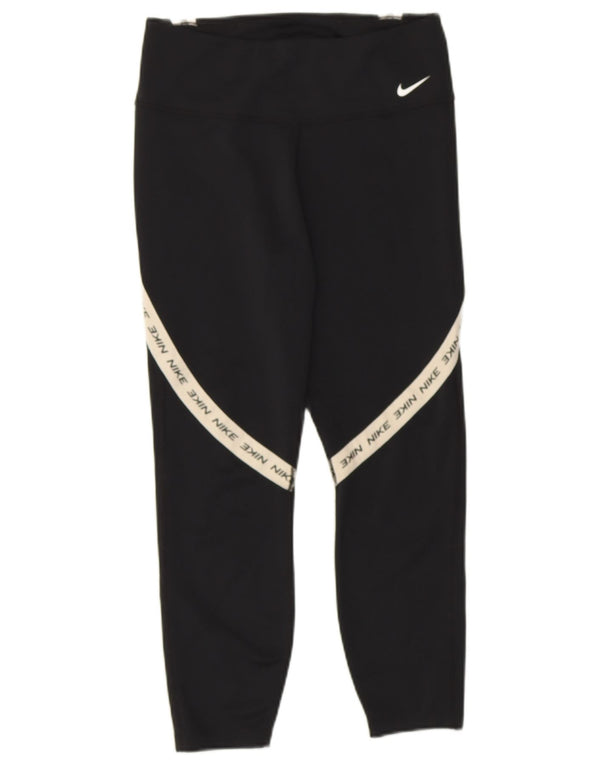 NIKE Leggings capri gráficos Dri Fit para mujer, talla M, color negro