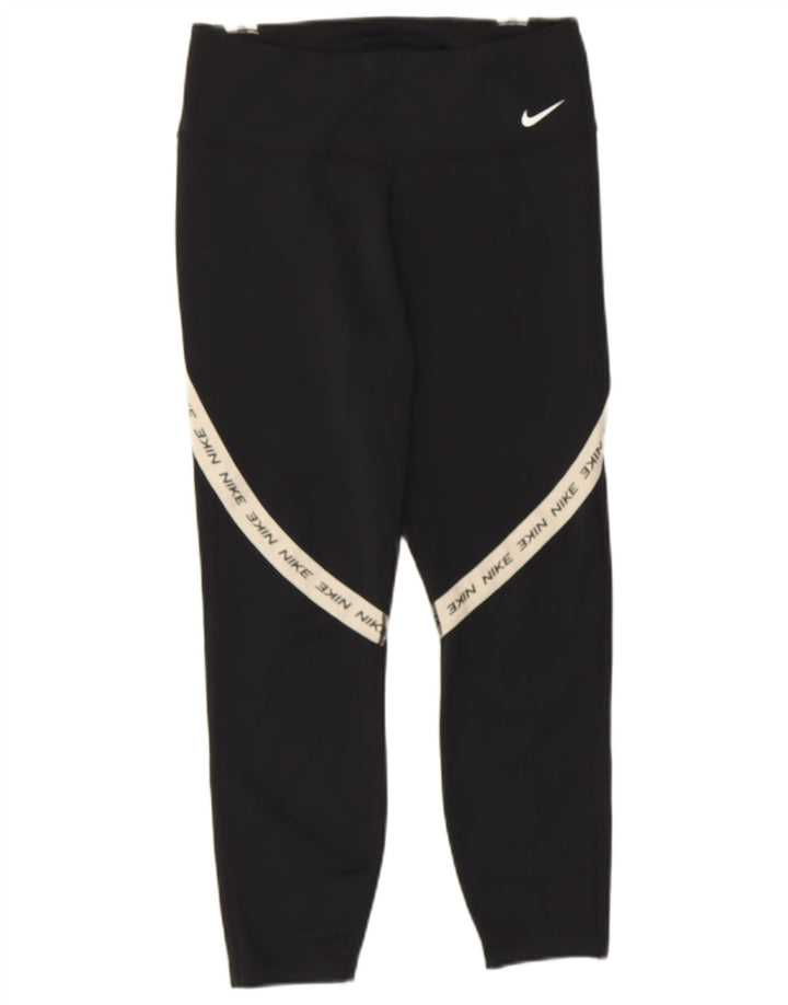NIKE Leggings capri gráficos Dri Fit para mujer, talla M, color negro