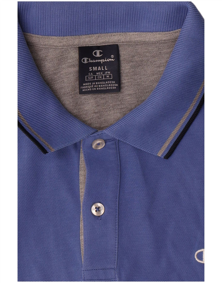 Champion Polo Hombre Pequeño Algodón Azul