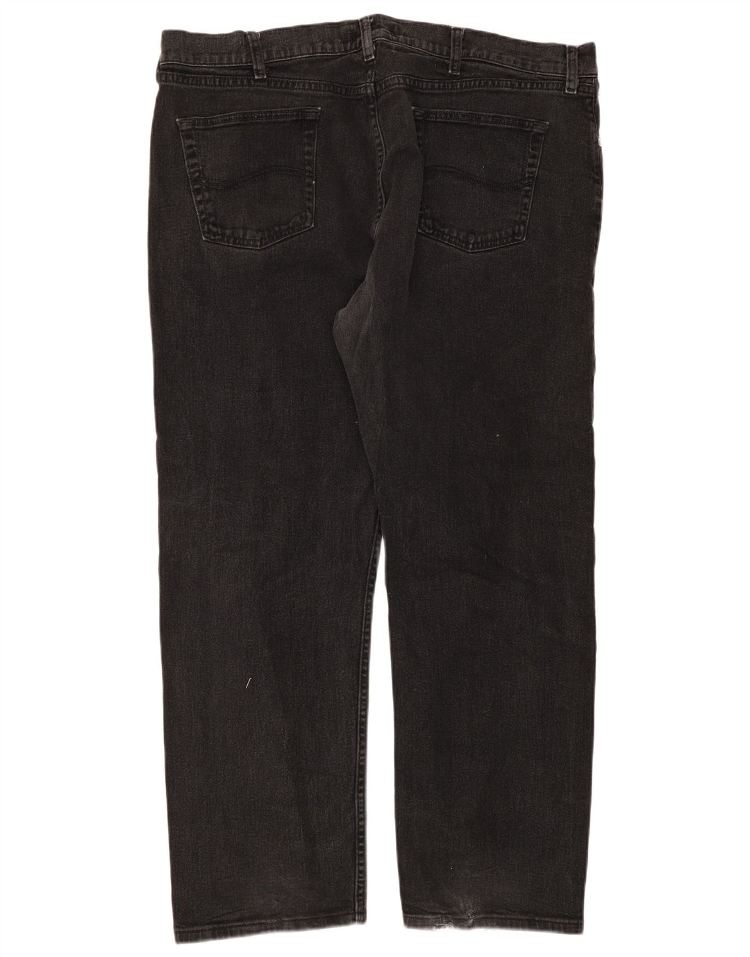 Vaqueros rectos de corte regular para hombre Lee W42 L30 Algodón negro