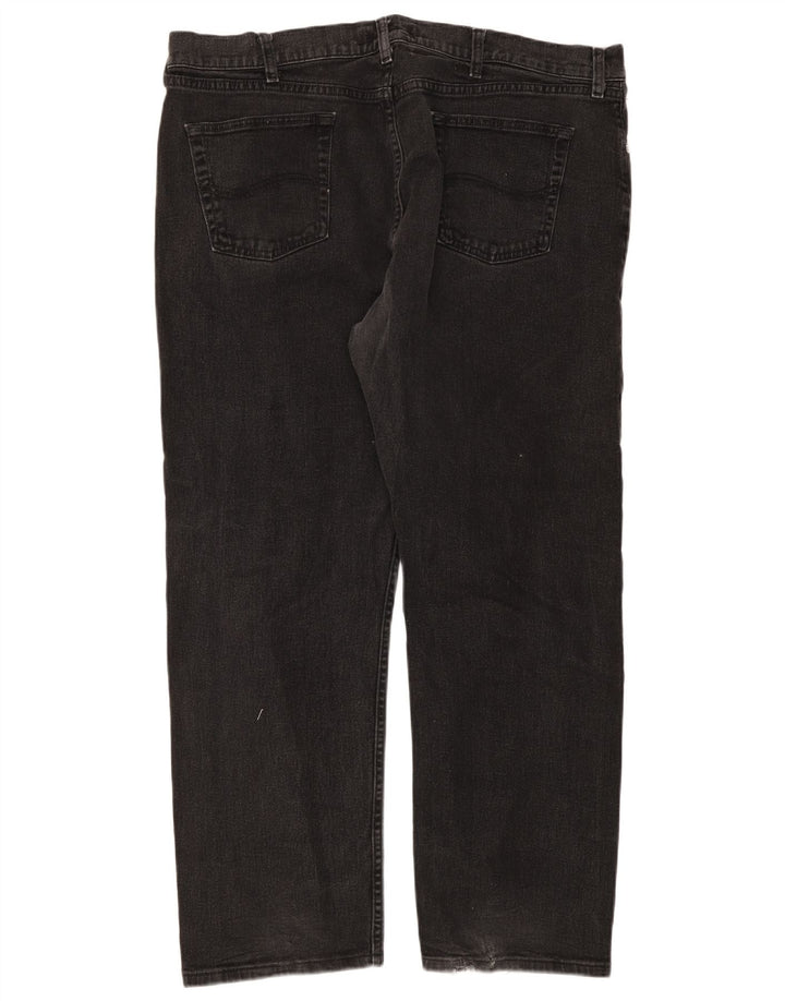 Vaqueros rectos de corte regular para hombre Lee W42 L30 Algodón negro
