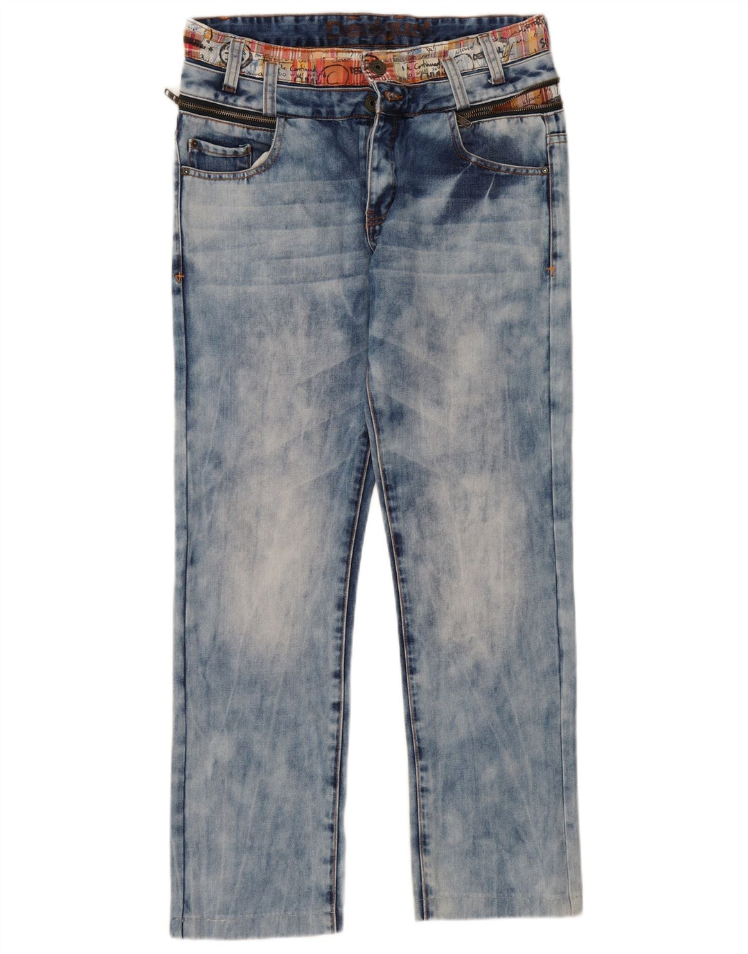 Vaqueros Desigual Hombre Rectos W32 L30 Algodón Azul