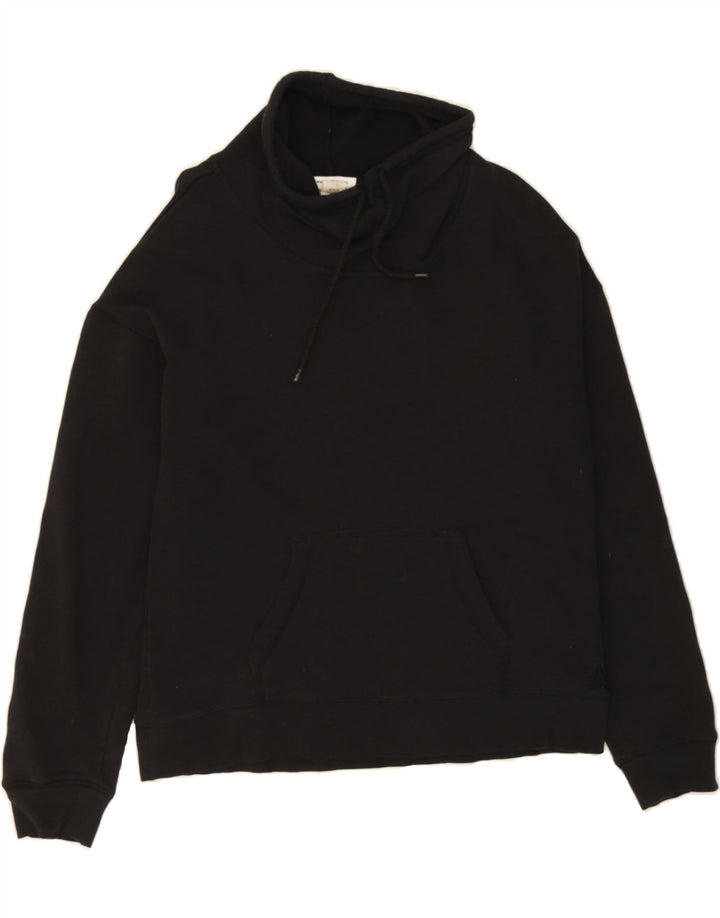 REEBOK Womens Graphic Sweatshirt Jumper UK 14 Medium Black Cotton Vintage Reebok and Second-Hand Reebok from Messina Hembry 