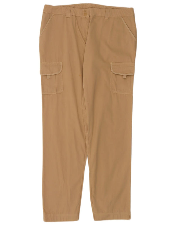Lacoste Pantalón cargo recto para mujer Talla 44 Grande W34 L32 Algodón beige