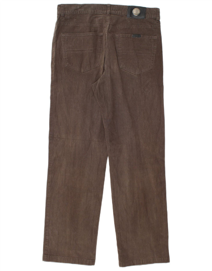 TRUSSARDI Pantalones informales rectos para hombre IT 50 Large W34 L29 Marrón
