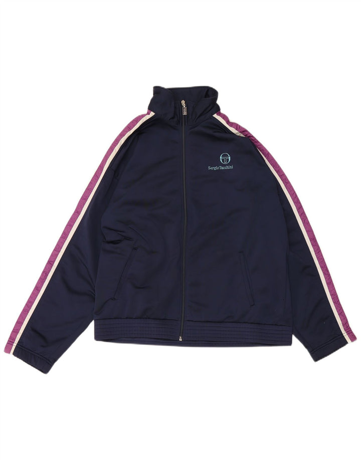 Sergio Tacchini Chaqueta de chándal para hombre IT 48 Medium Azul marino