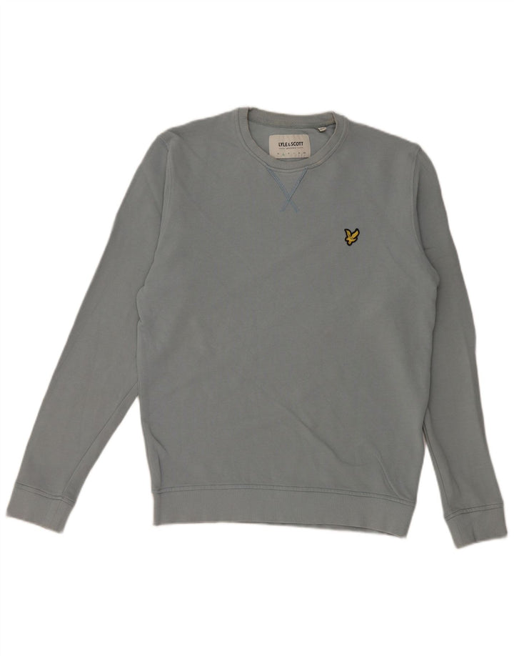 Lyle & Scott Hombre Sudadera Jumper Small Azul Algodón