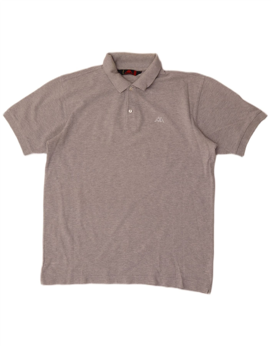 Kappa Polo Hombre Grande Gris Algodón