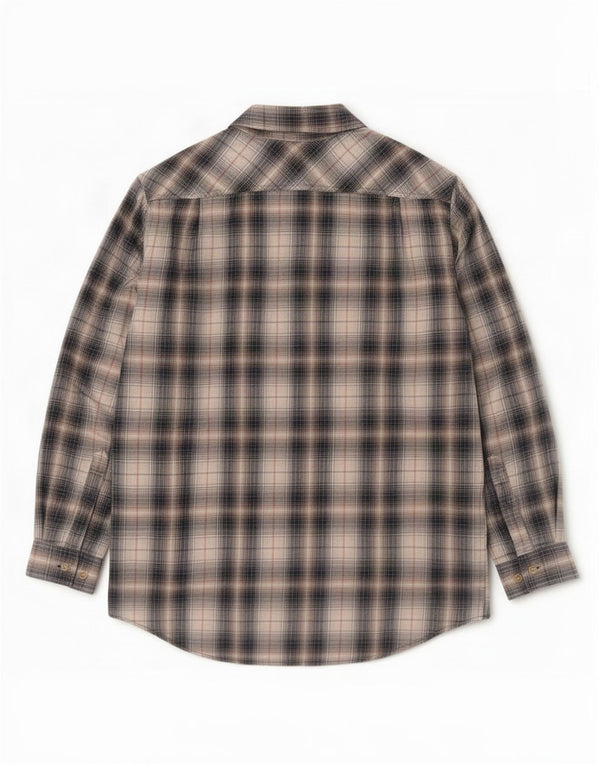 Marlboro Classics Camisa de franela para hombre Algodón a cuadros azul marino grande