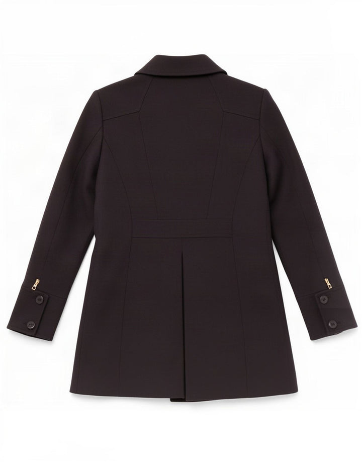Abrigo cruzado para mujer Reiss UK 44 Poliéster azul marino mediano