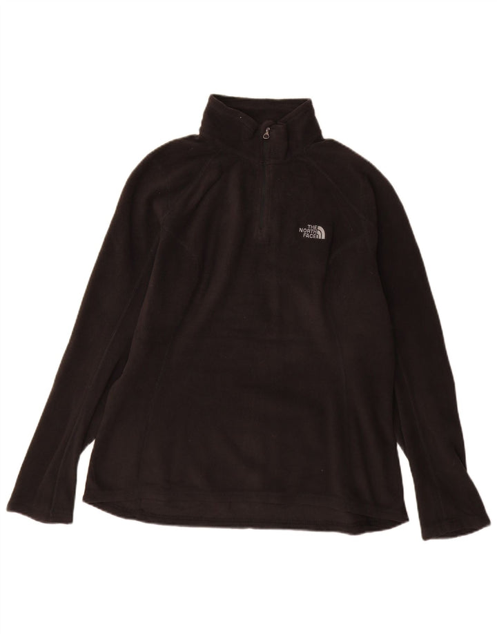 THE NORTH FACE Jersey polar con cuello y cremallera para mujer UK 44 Poliéster negro mediano