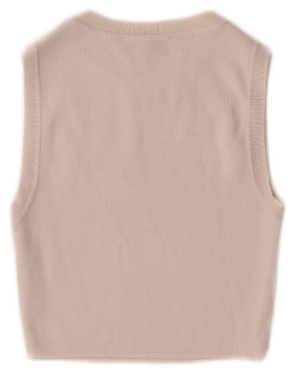 Zara Mujer Crop Vest Top UK 8 Small Viscosa Blanca