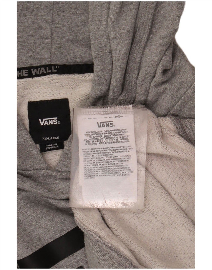VANS Jersey con capucha gráfica para hombre 2XL Gris Poliéster