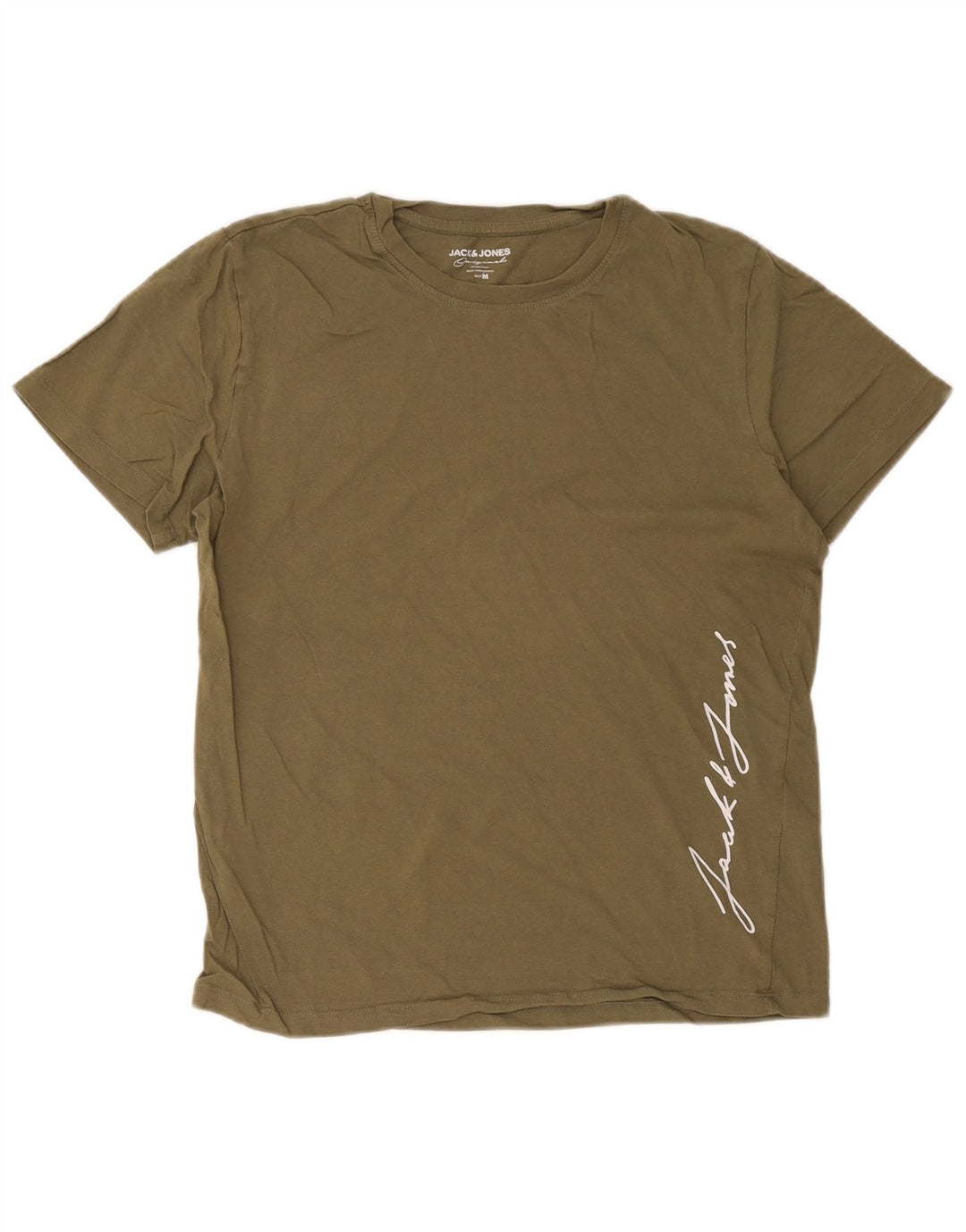 Jack & Jones Hombre Camiseta Gráfica Top Medium Khaki Algodón