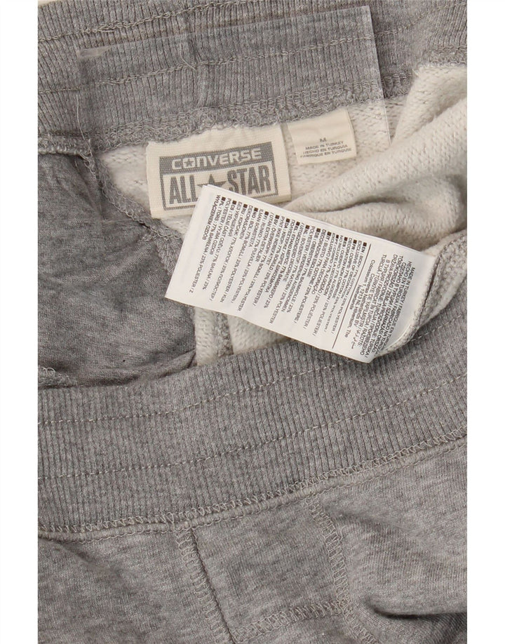 CONVERSE Pantalones cortos deportivos para hombre de algodón moteado gris medio