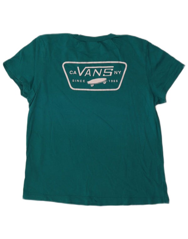 Vans Camiseta gráfica para mujer Top UK 12 Algodón verde medio
