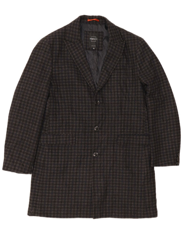 Sonny Bono Abrigo para hombre UK 42 XL Gris Vichy