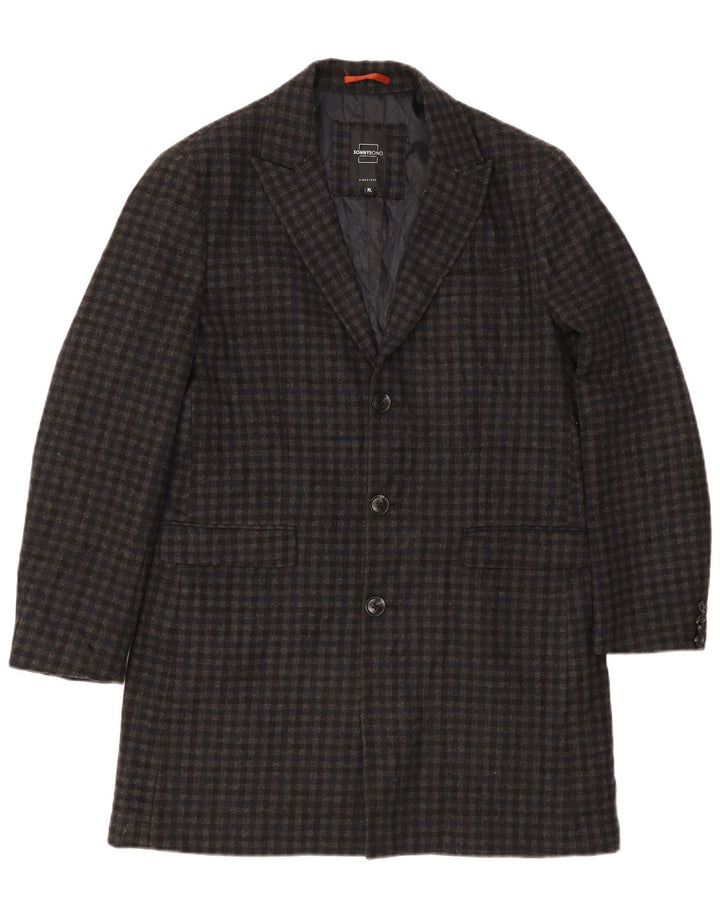 Sonny Bono Abrigo para hombre UK 42 XL Gris Vichy