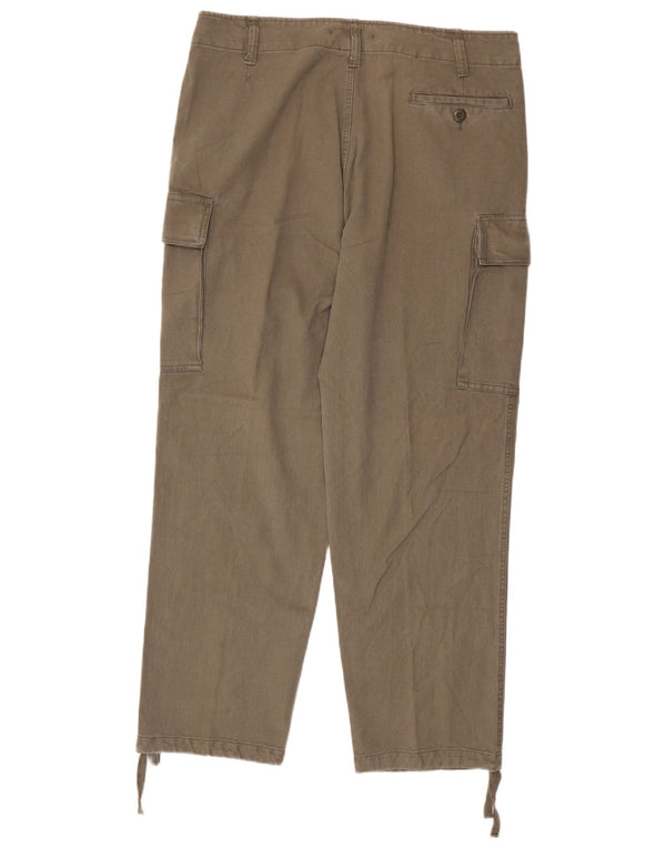 Pantalones cargo rectos vintage para hombre W40 L33 Algodón caqui